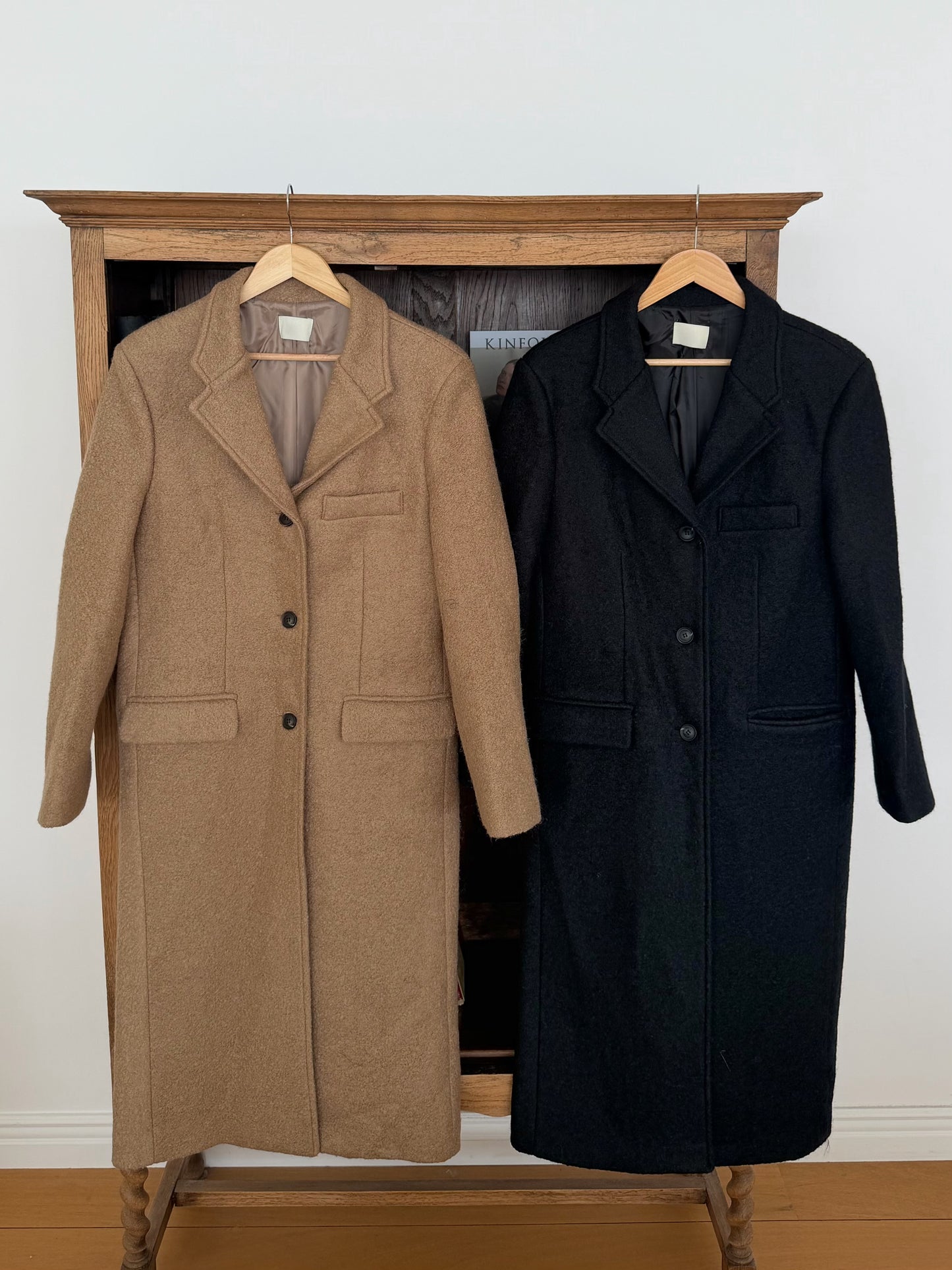 【予約】◆送料無料◆teddy long coat / black