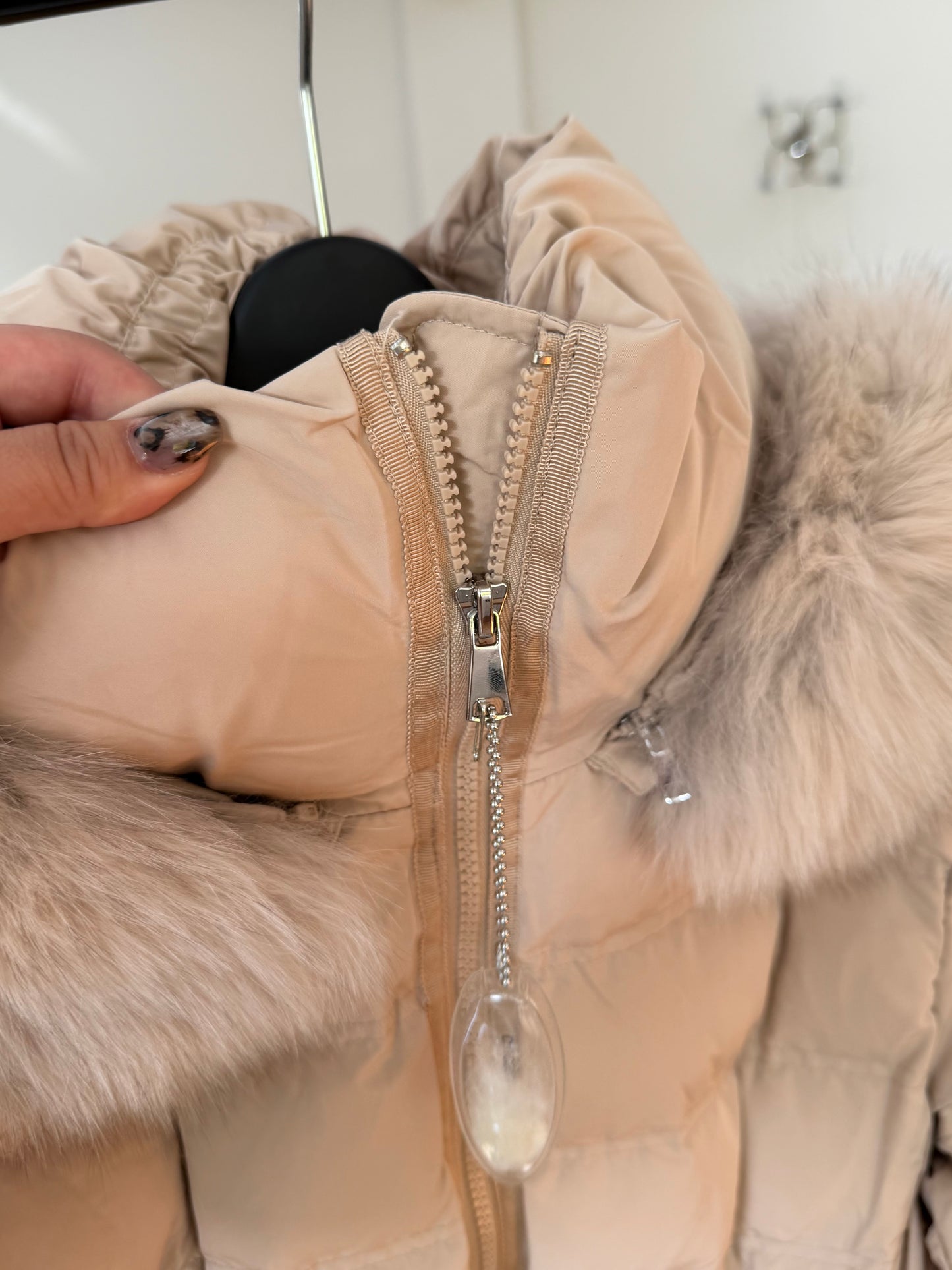 【予約】◆送料無料◆side pocket short down jacket / beige