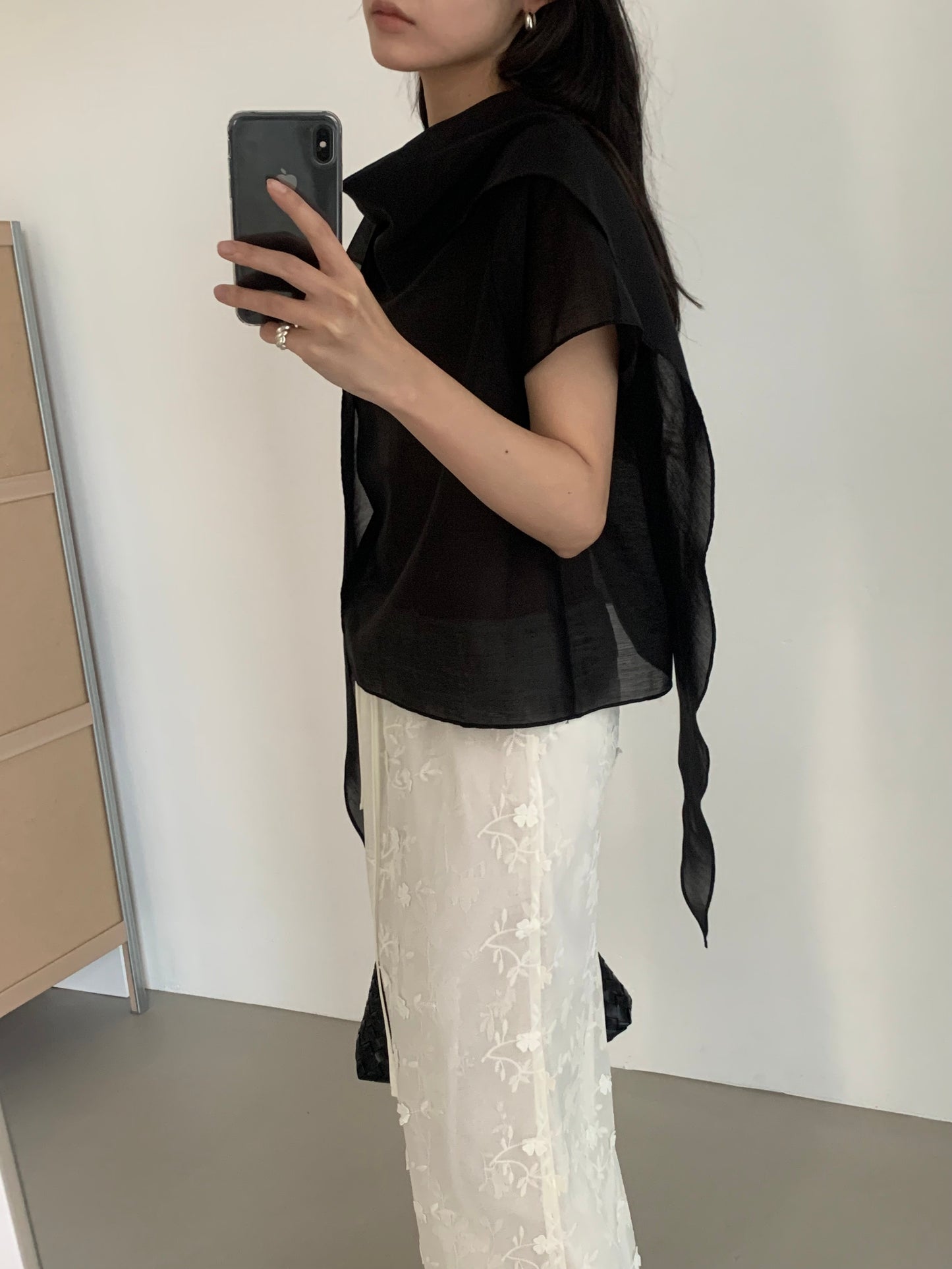 scarf blouse / 2color