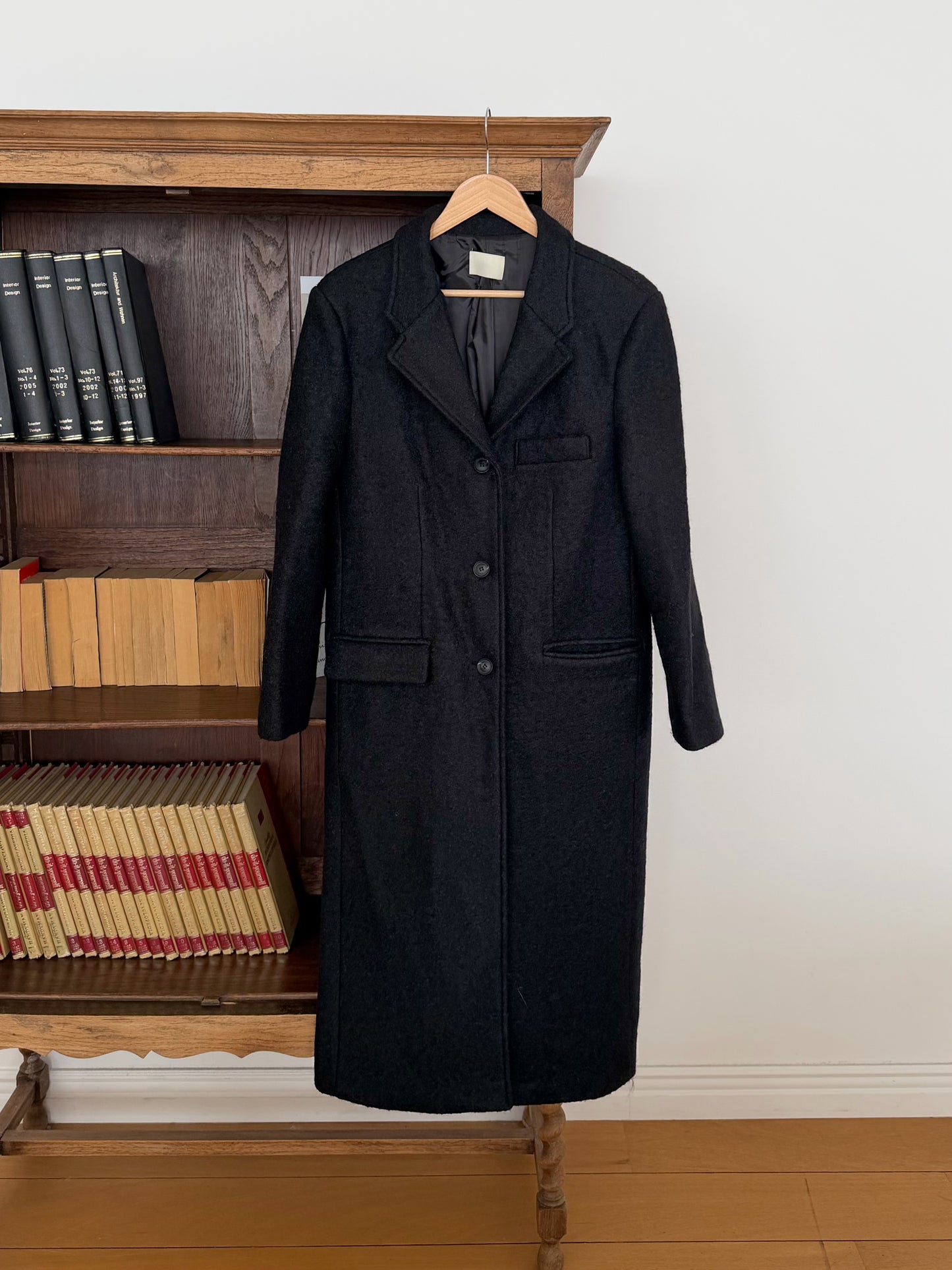 【予約】◆送料無料◆teddy long coat  / black