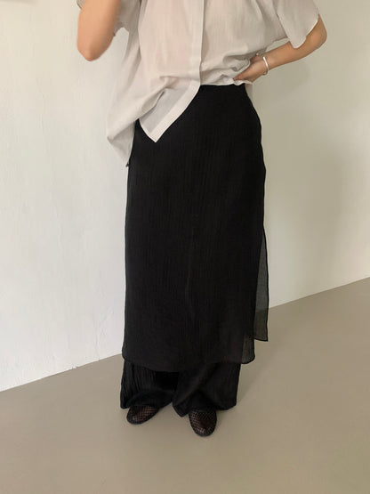 wrap wide pants / 3color