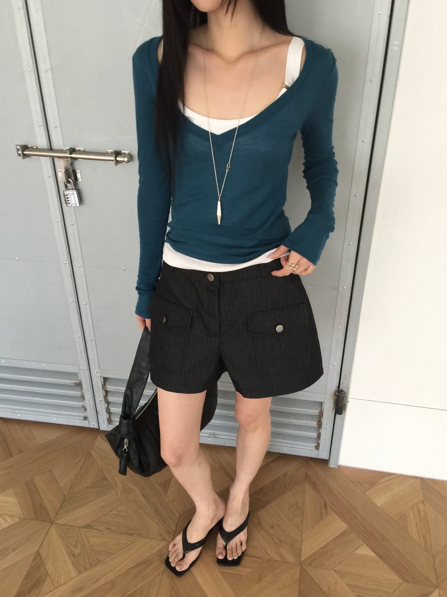 double pocket short pants