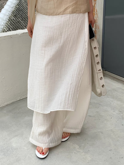 wrap wide pants / 3color