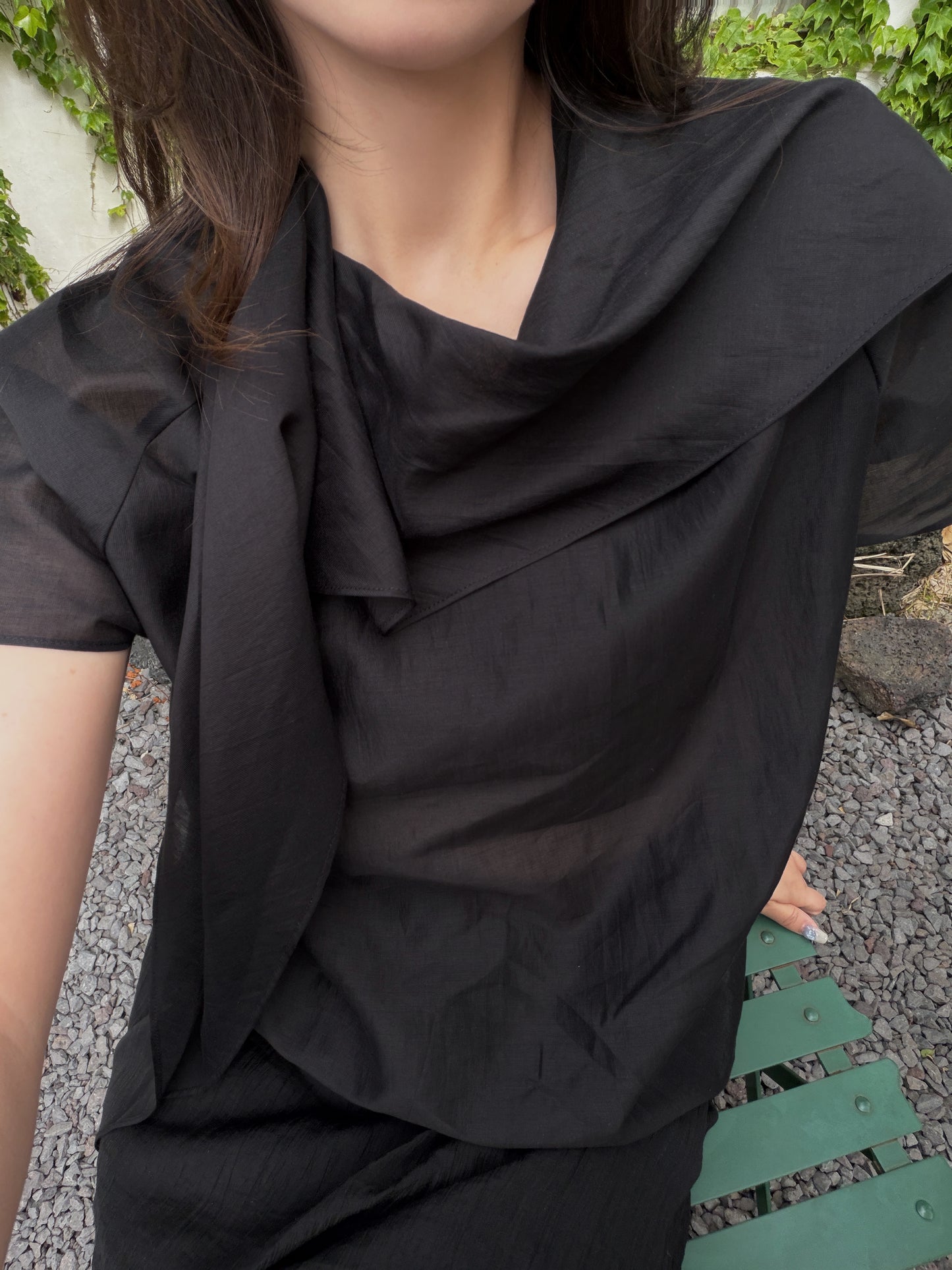 scarf blouse / 2color