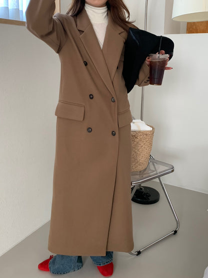 【即納】double bottun over chester coat / brown