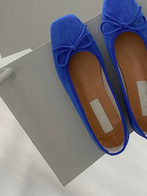 loyal blue ribbon flat shoes