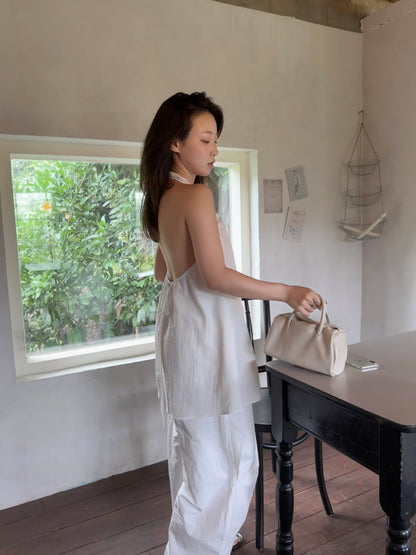 Vneck back open ops / 2color