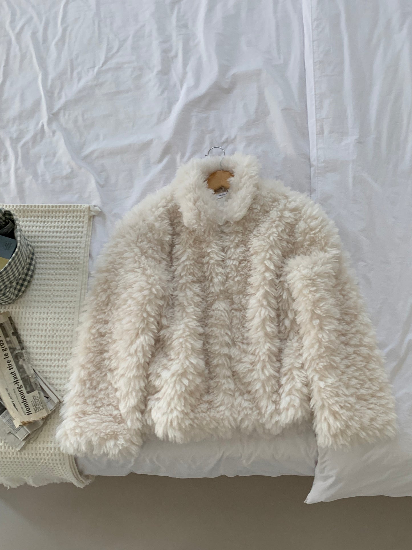 【予約】cotton candy fur jacket / milk white