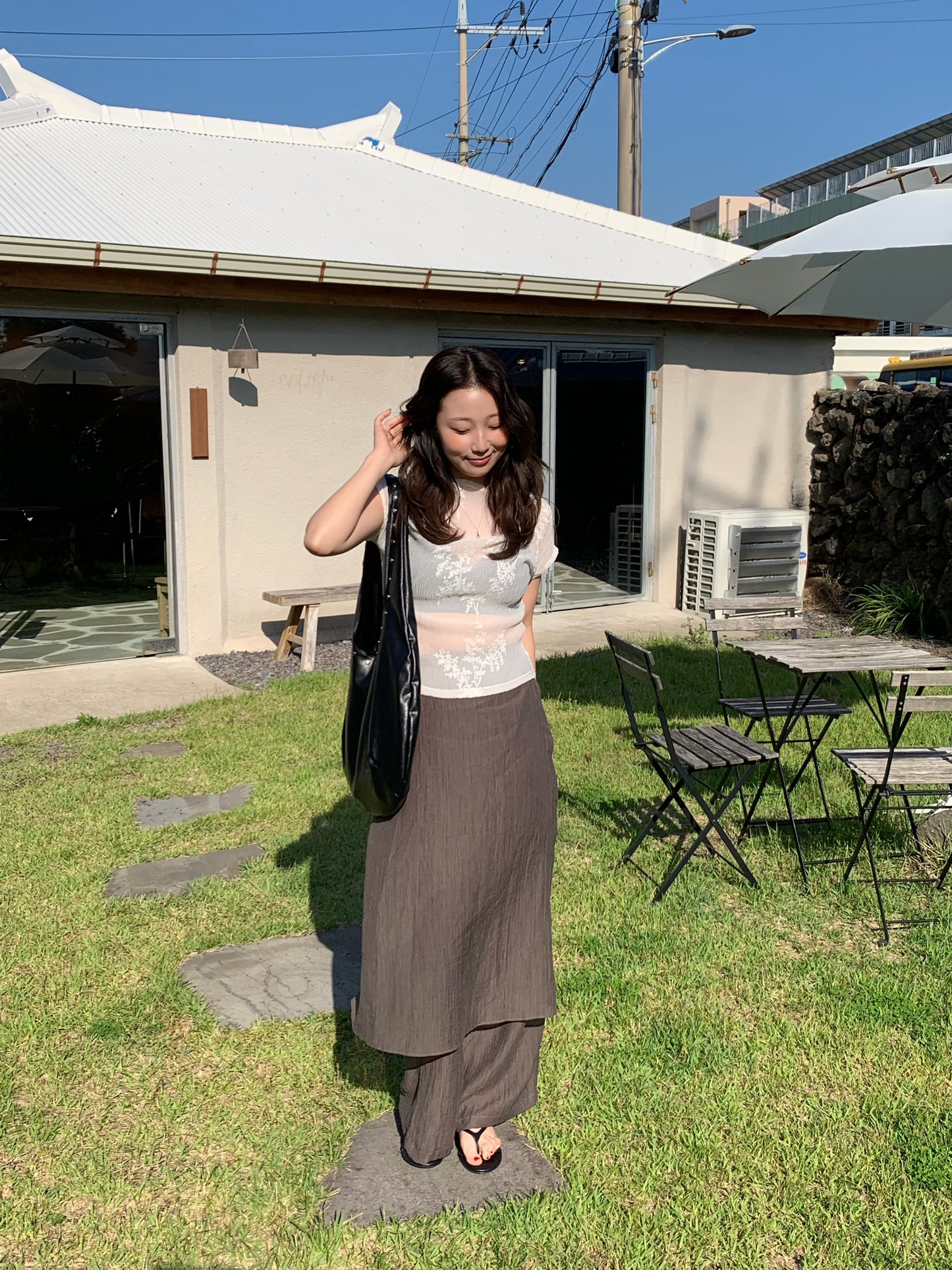 wrap wide pants / 3color