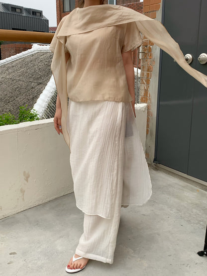 wrap wide pants / 3color