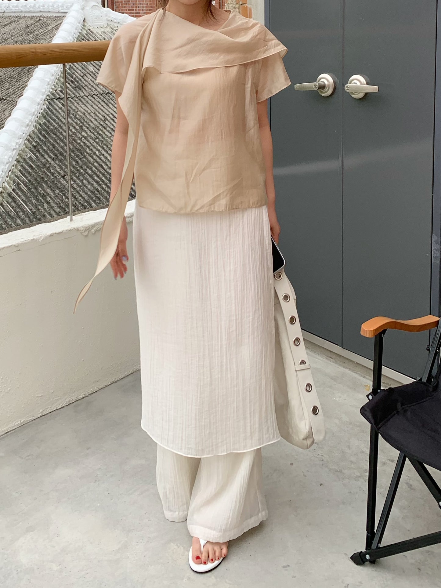 wrap wide pants / 3color