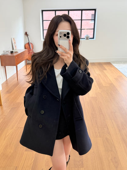 【予約】◆送料無料◆middle feminine Pcoat  / navy