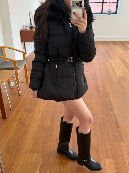 【予約】◆送料無料◆side pocket short down jacket / black