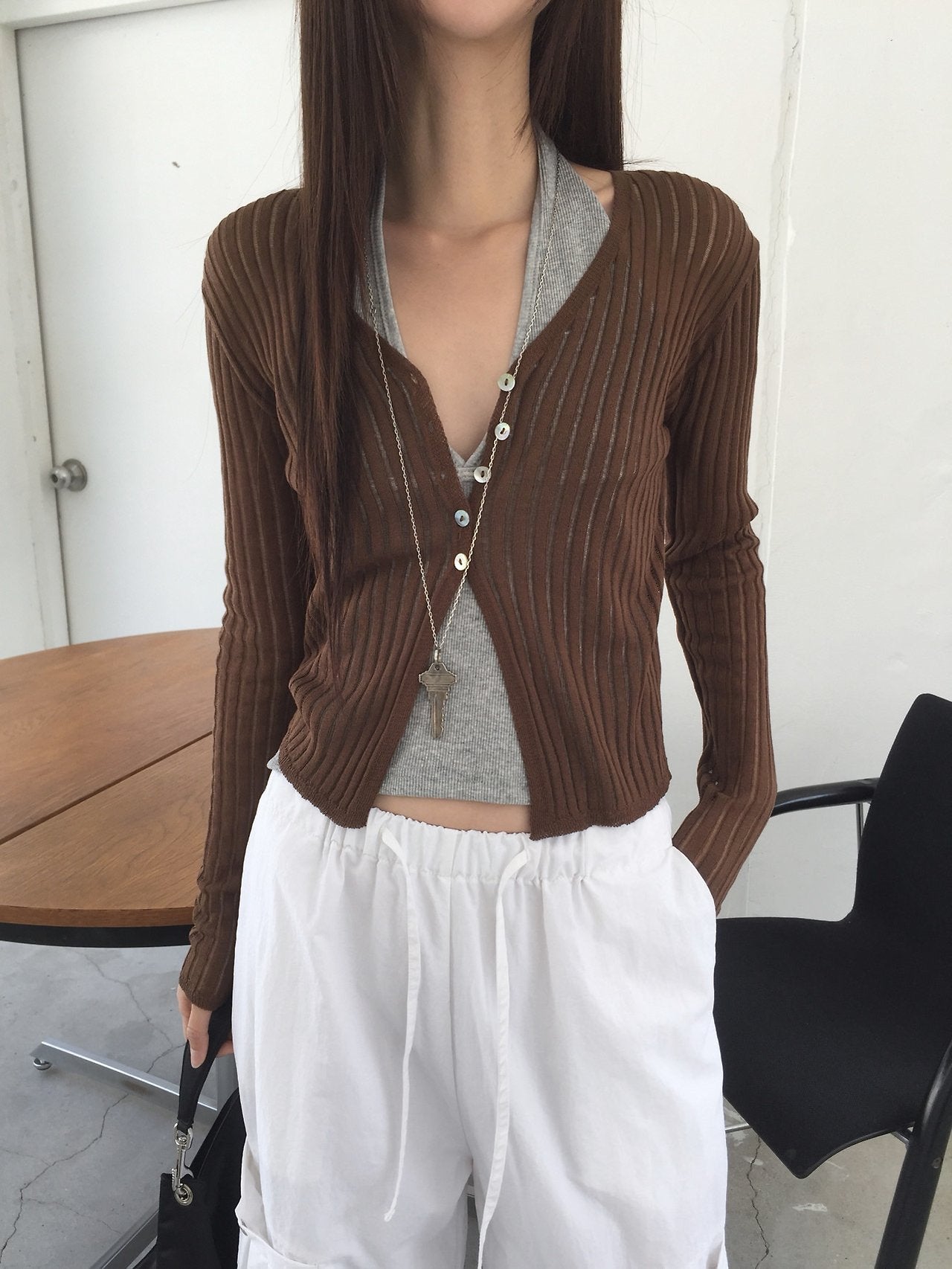 see through lib cardigan / 5color
