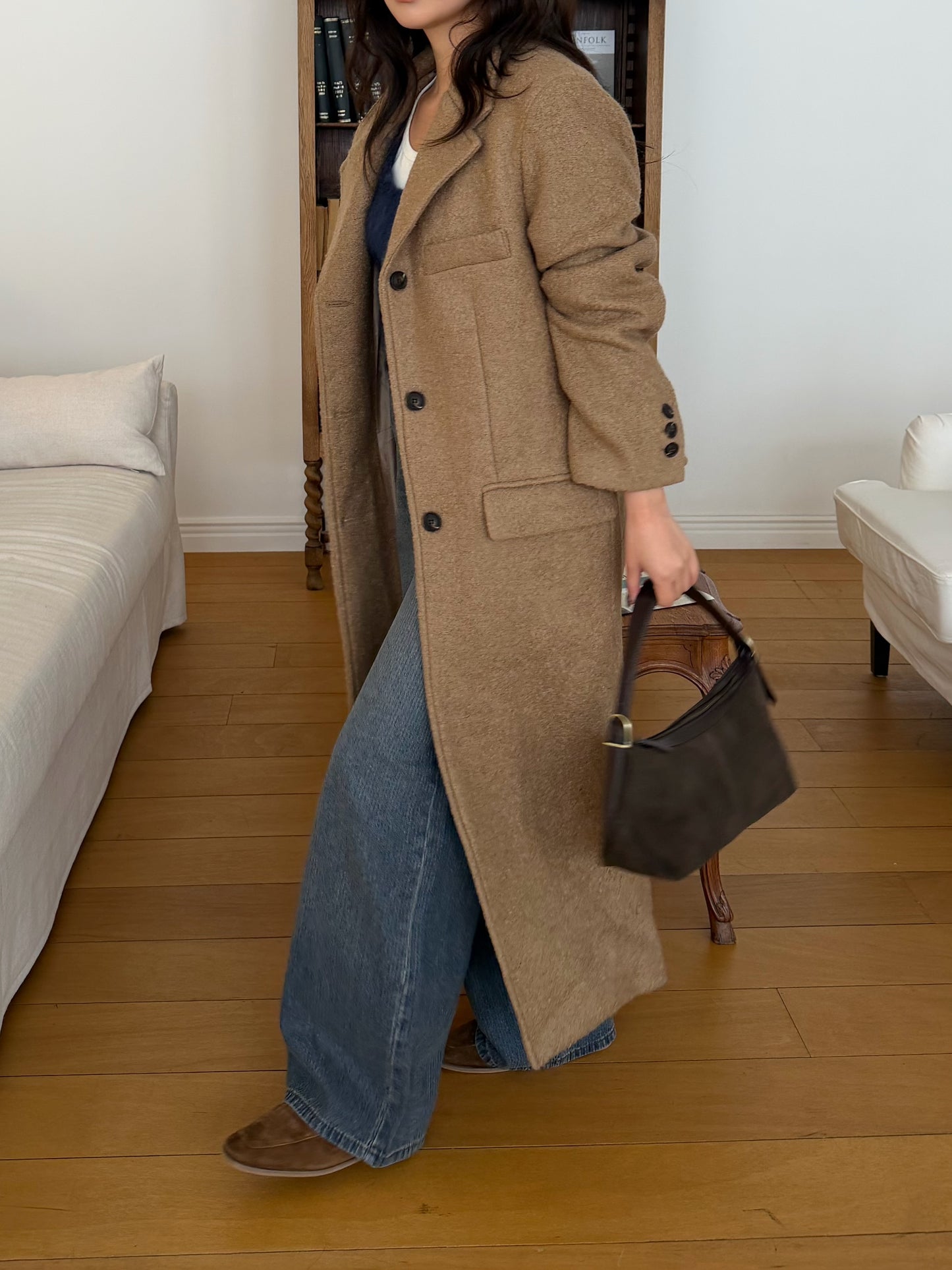 【予約】◆送料無料◆teddy long coat  / camel