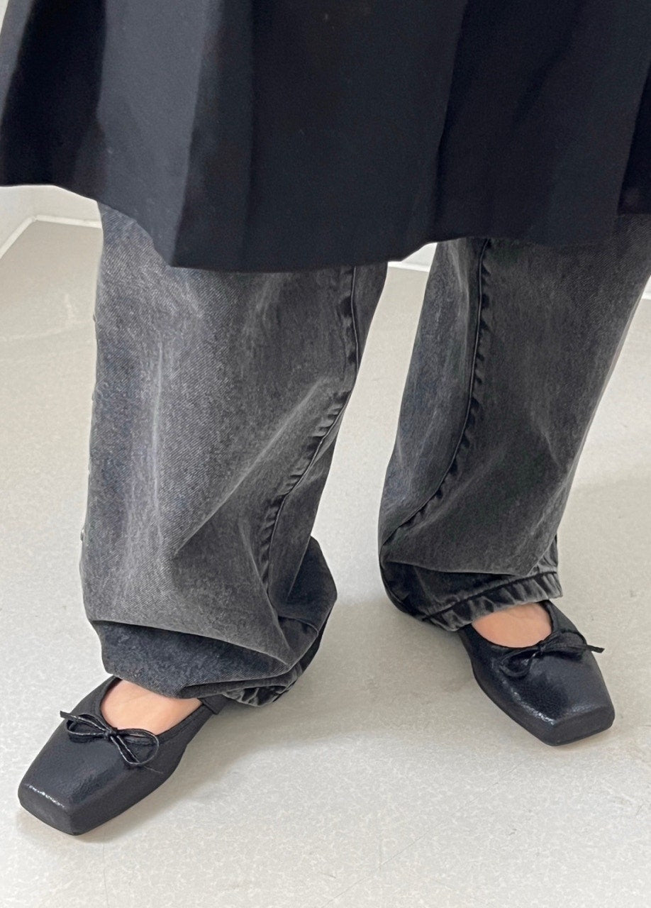【送料無料】double belt ballerina shoes / 2color