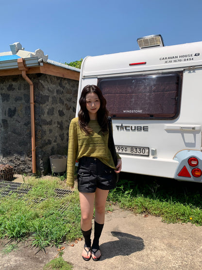 double pocket short pants