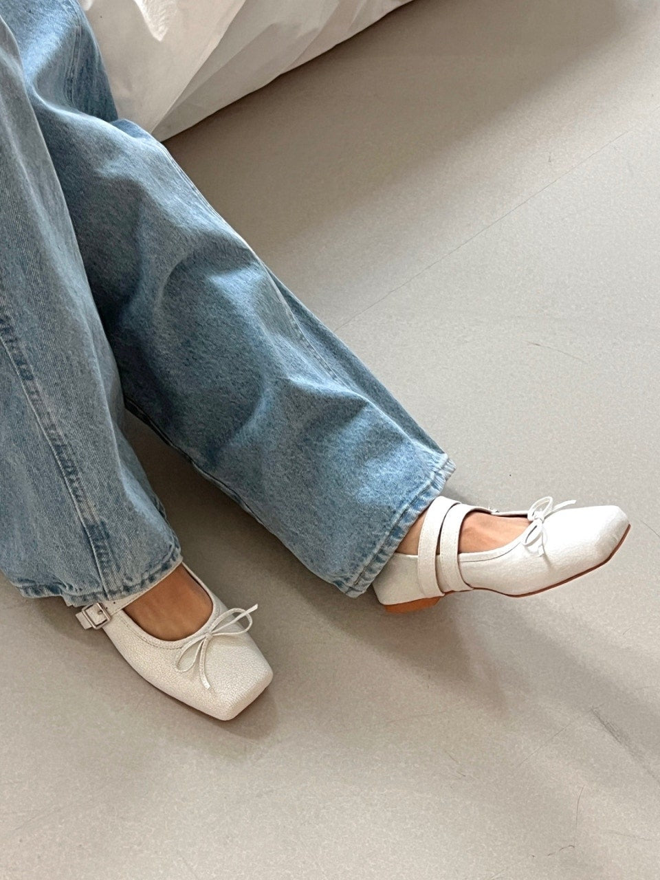 【送料無料】double belt ballerina shoes / 2color