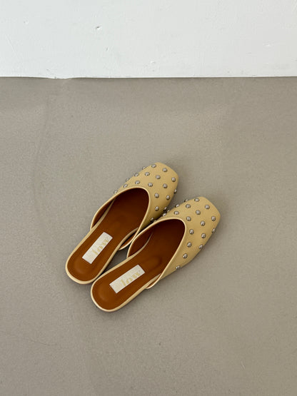 square pointed slipper / 2color