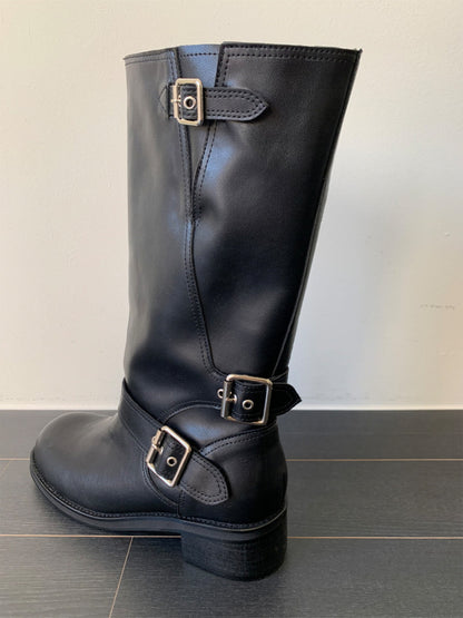 suede belt middle boots (本革) / 3color