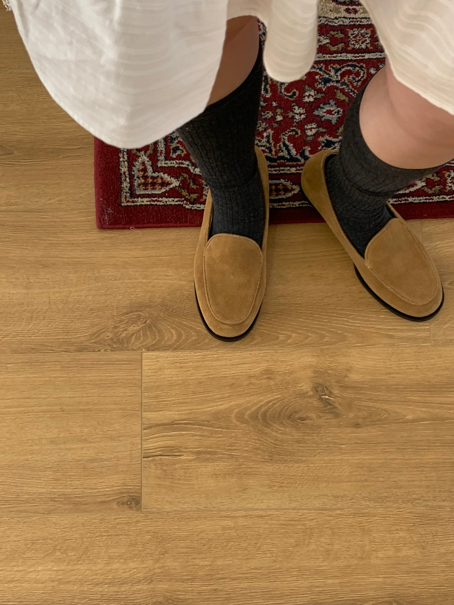 【送料無料】real suede round loafer (本革)