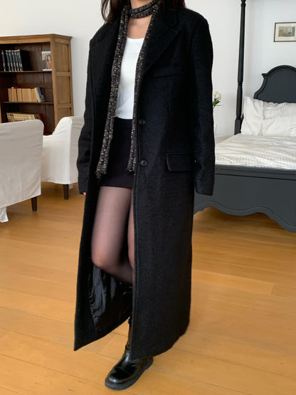 【予約】◆送料無料◆teddy long coat  / black