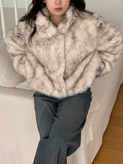 【予約】ombre fake fur jacket