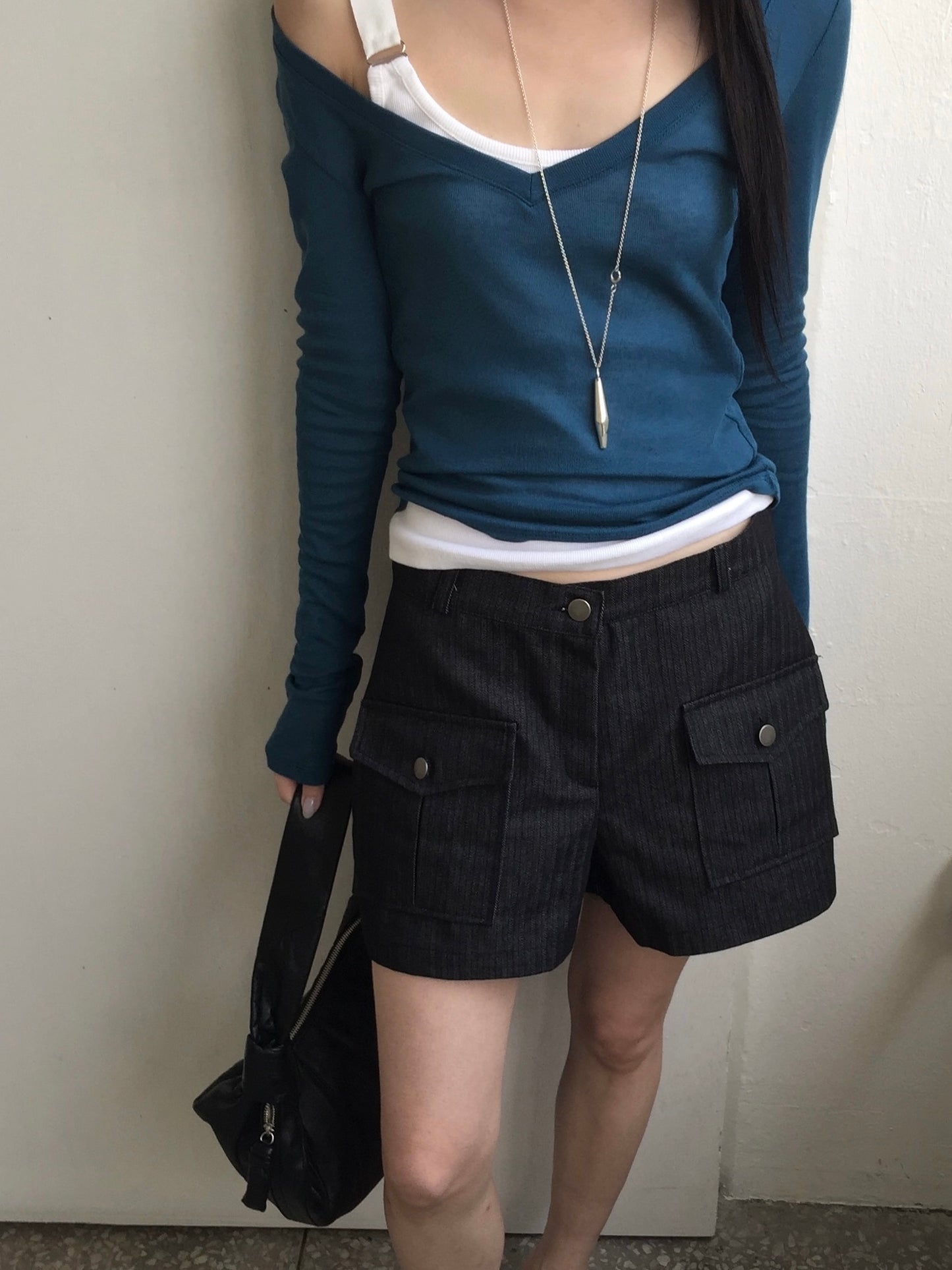 double pocket short pants