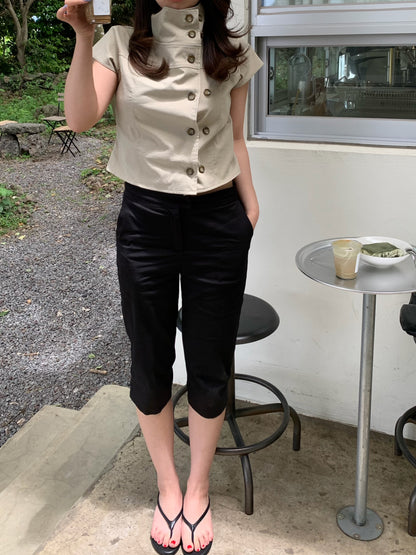 half capri pants / 2color