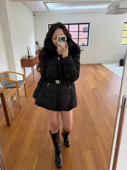 【予約】◆送料無料◆side pocket short down jacket / black