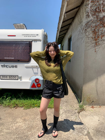 double pocket short pants