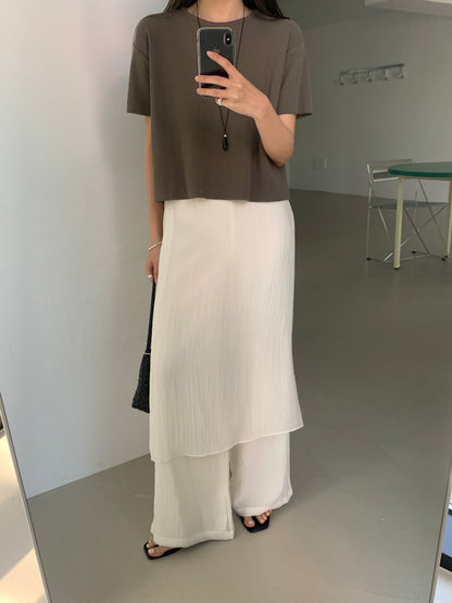 wrap wide pants / 3color