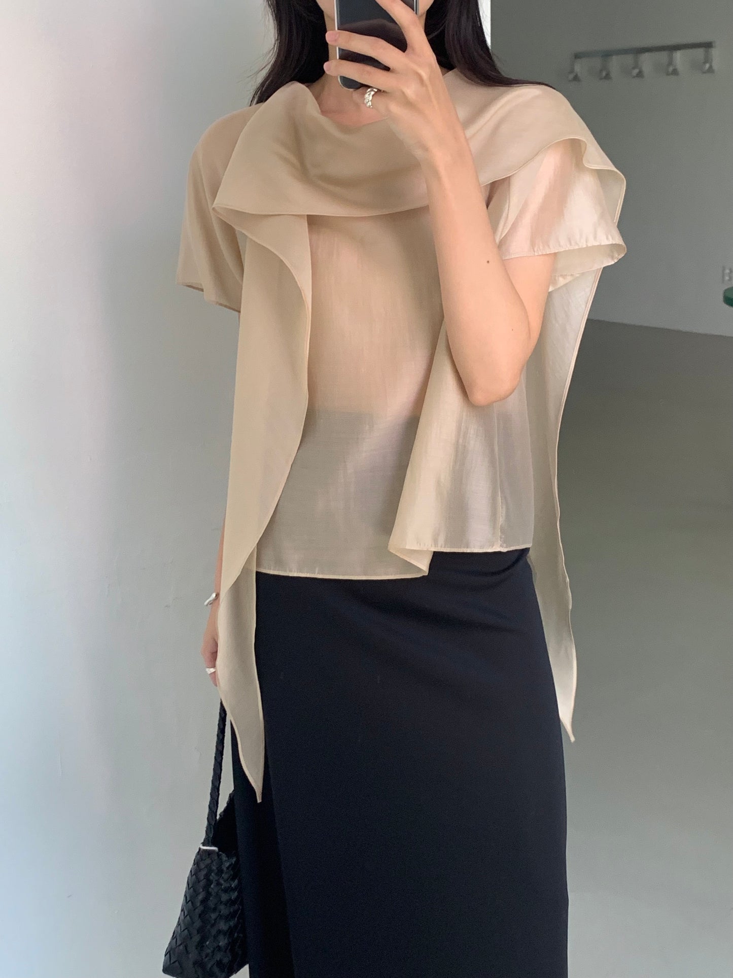scarf blouse / 2color