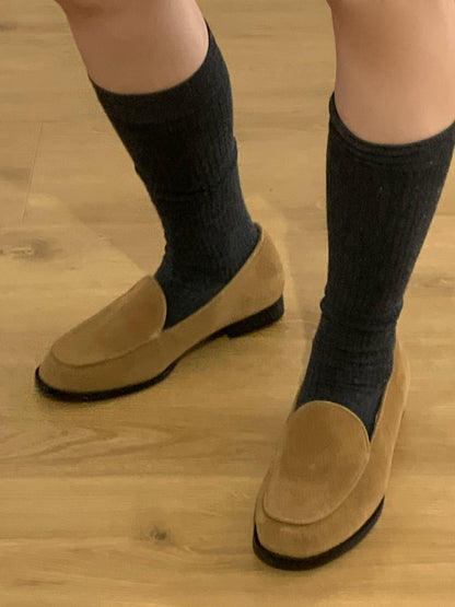 【送料無料】real suede round loafer (本革)