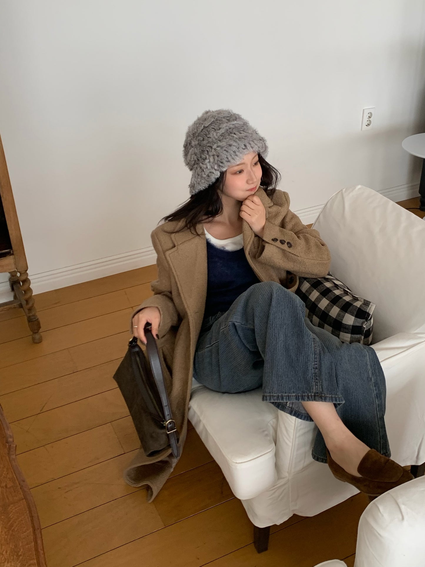 【予約】◆送料無料◆teddy long coat  / camel