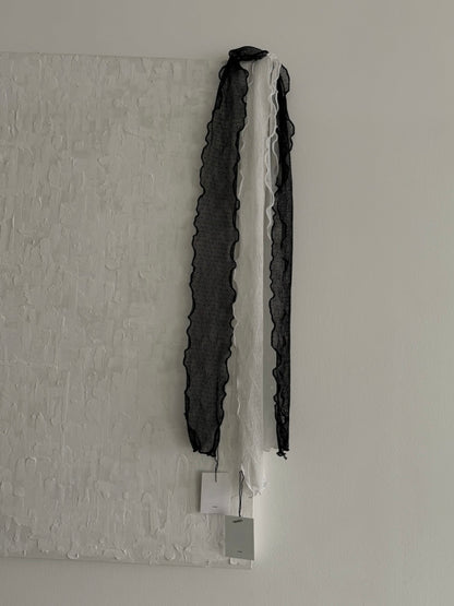 dot see-through scarf / 2color