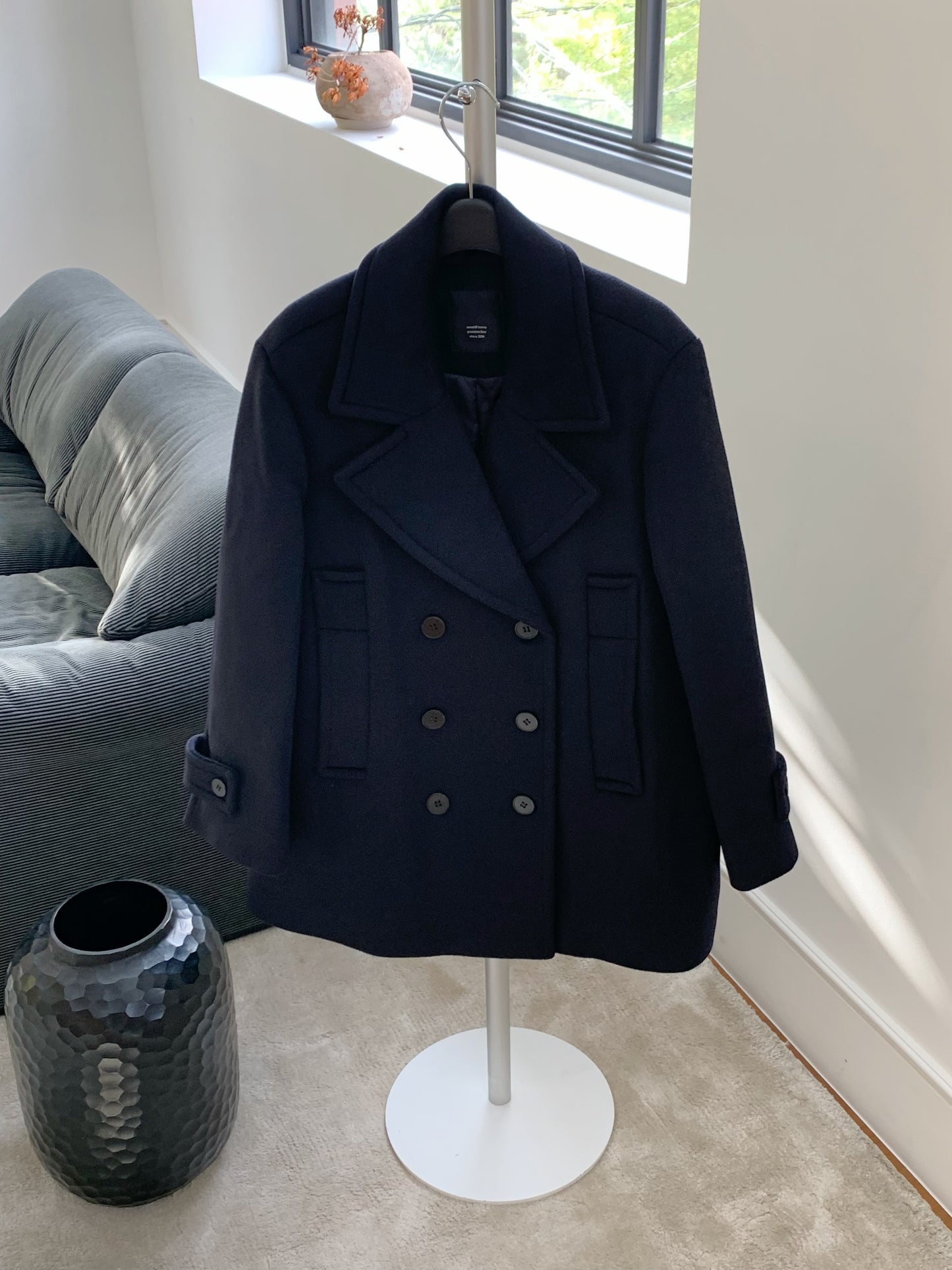 【予約】◆送料無料◆middle feminine Pcoat  / navy