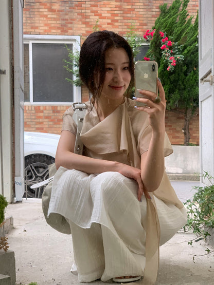 scarf blouse / 2color