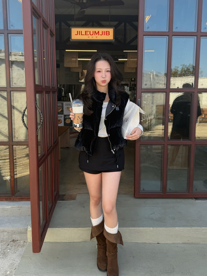 suede belt middle boots (本革) / 3color