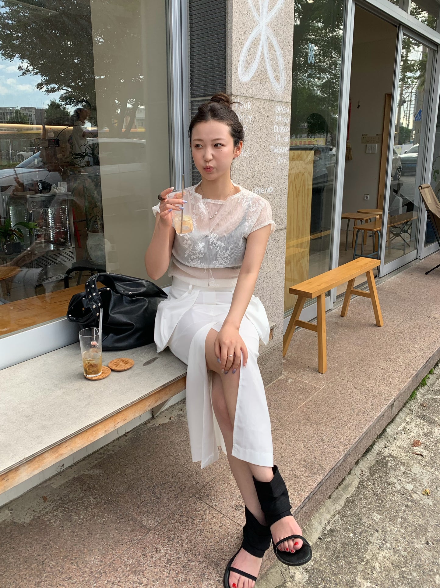 pearl Ychain long necklace