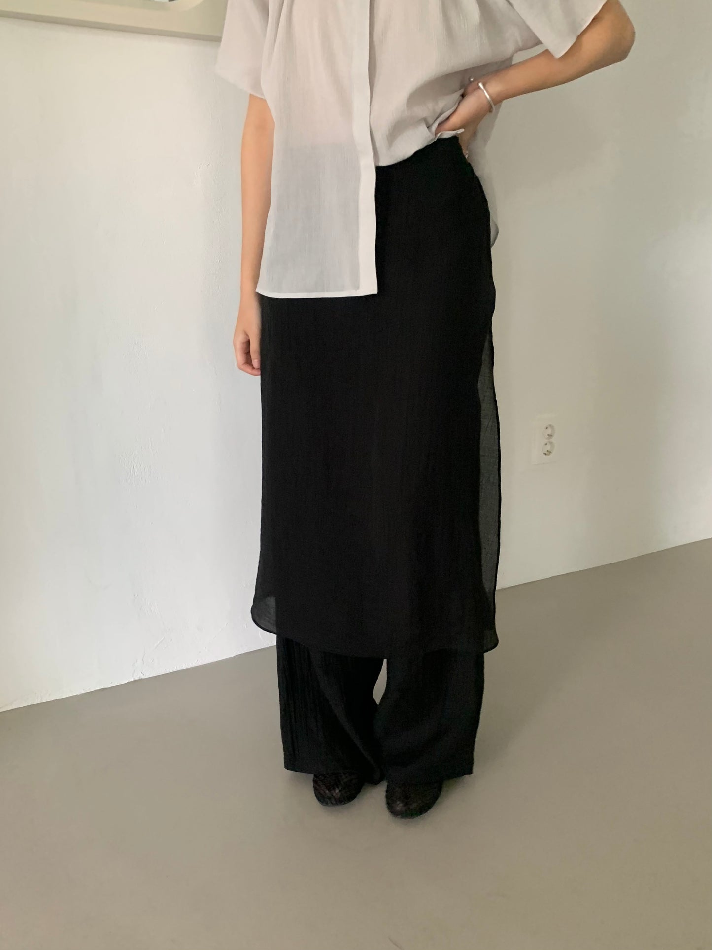 wrap wide pants / 3color