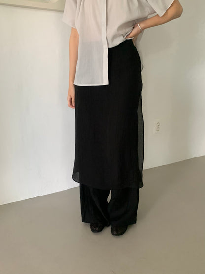 wrap wide pants / 3color