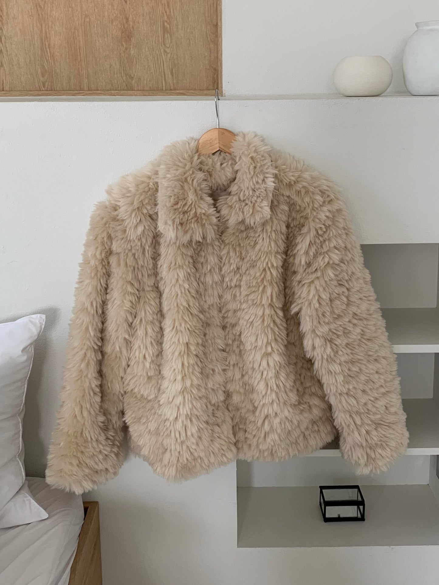 【予約】cotton candy fur jacket / camel