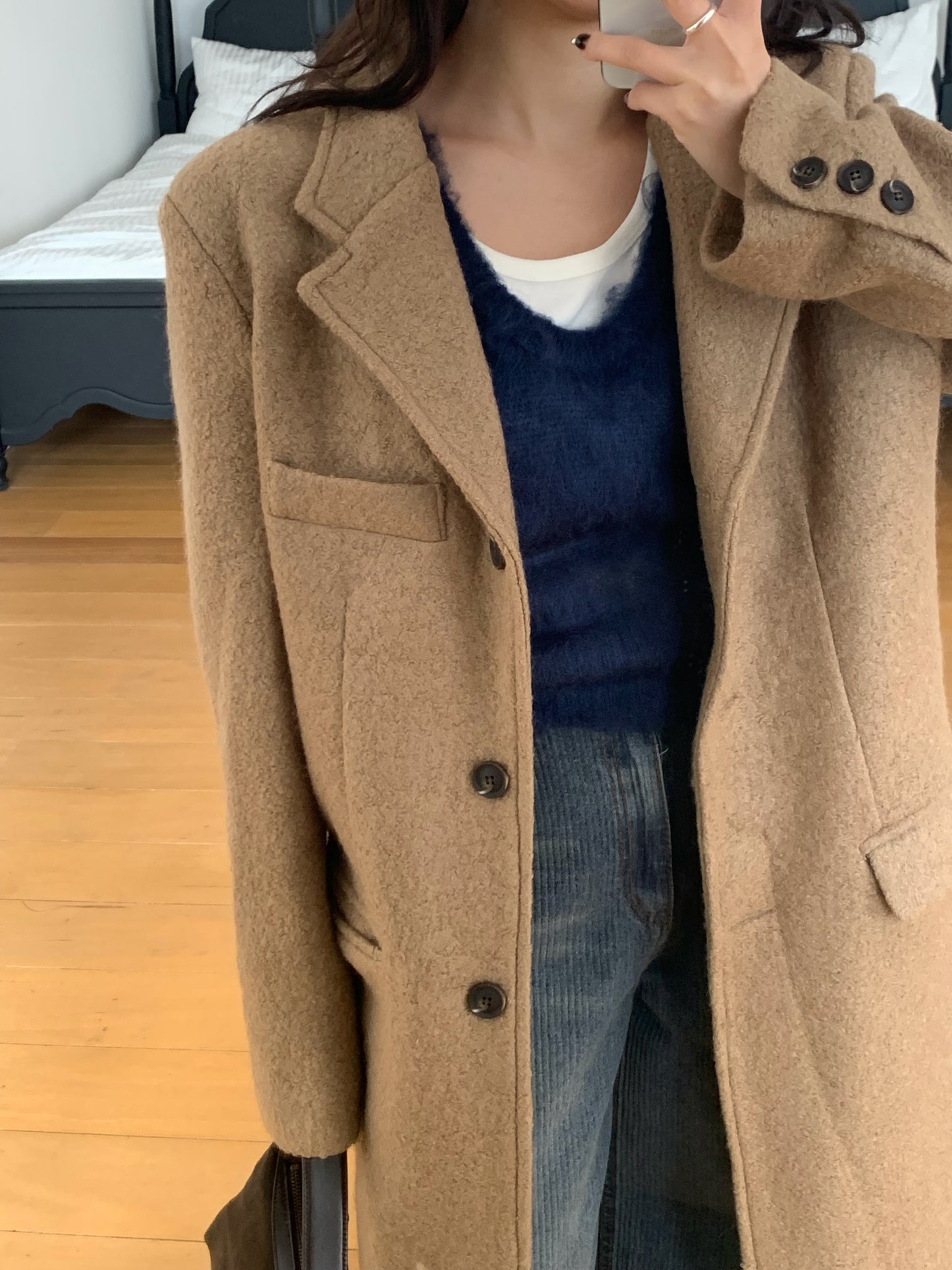 【予約】◆送料無料◆teddy long coat  / camel