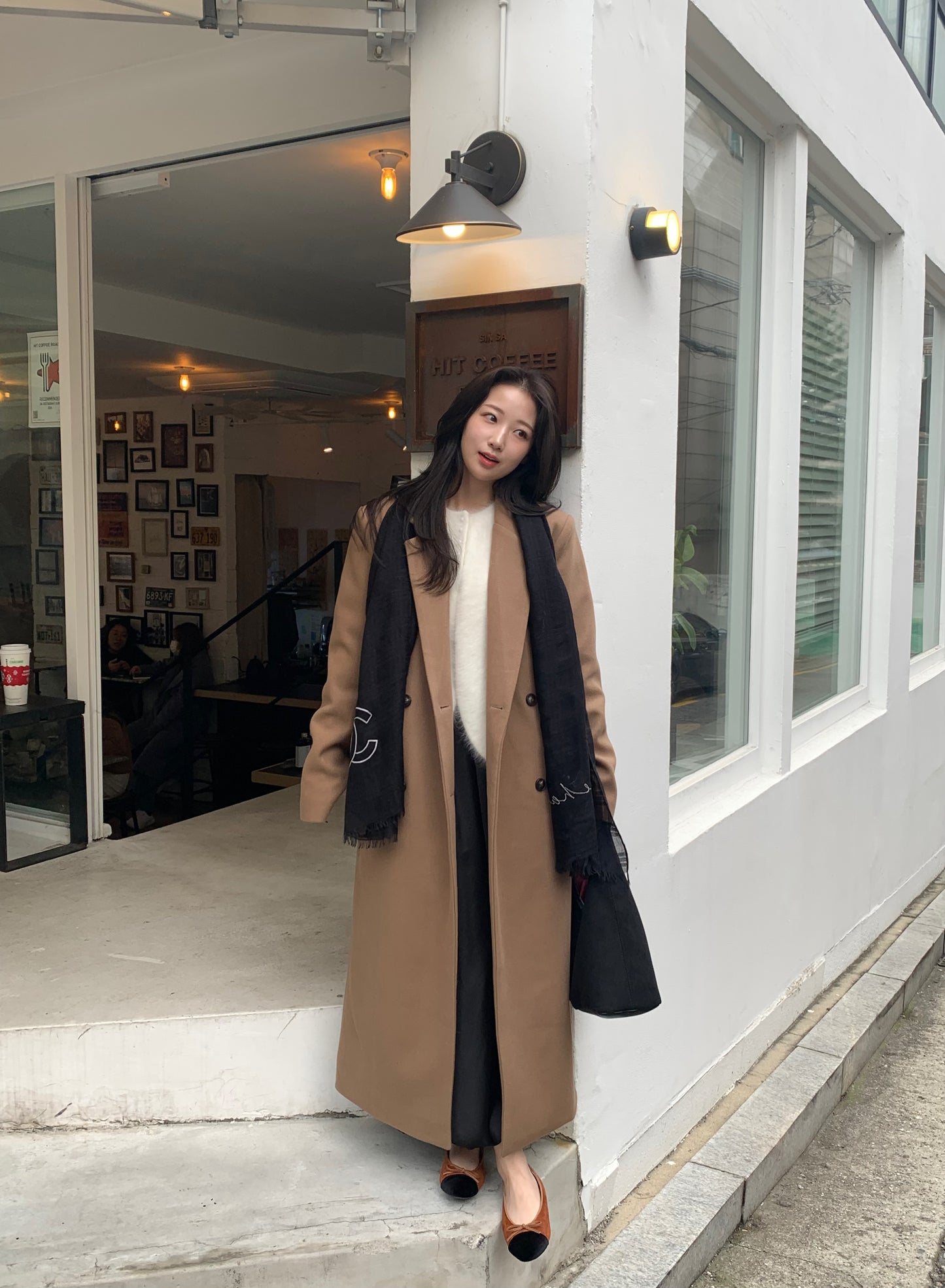 【即納】double bottun over chester coat / brown