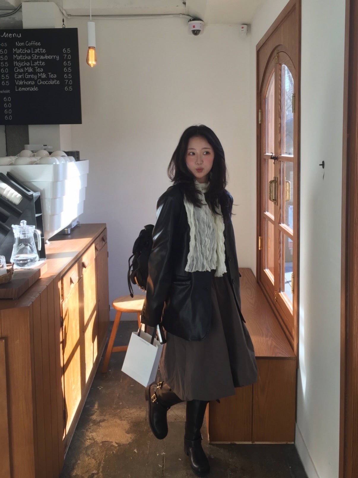 suede belt middle boots (本革) / 3color