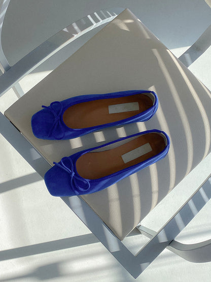 loyal blue ribbon flat shoes