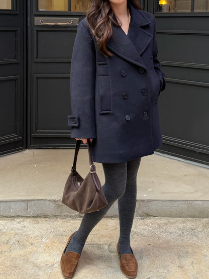 【予約】◆送料無料◆middle feminine Pcoat  / navy