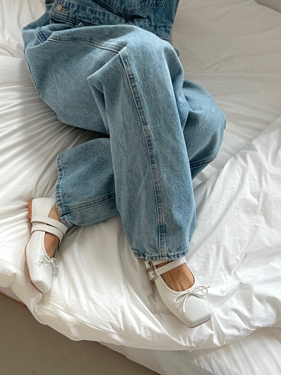 【送料無料】double belt ballerina shoes / 2color