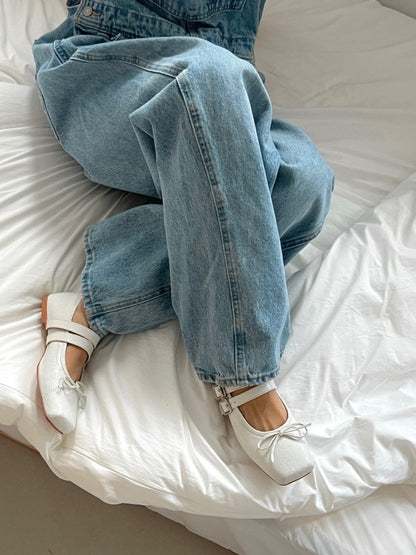 【送料無料】double belt ballerina shoes / 2color